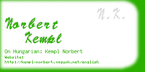 norbert kempl business card